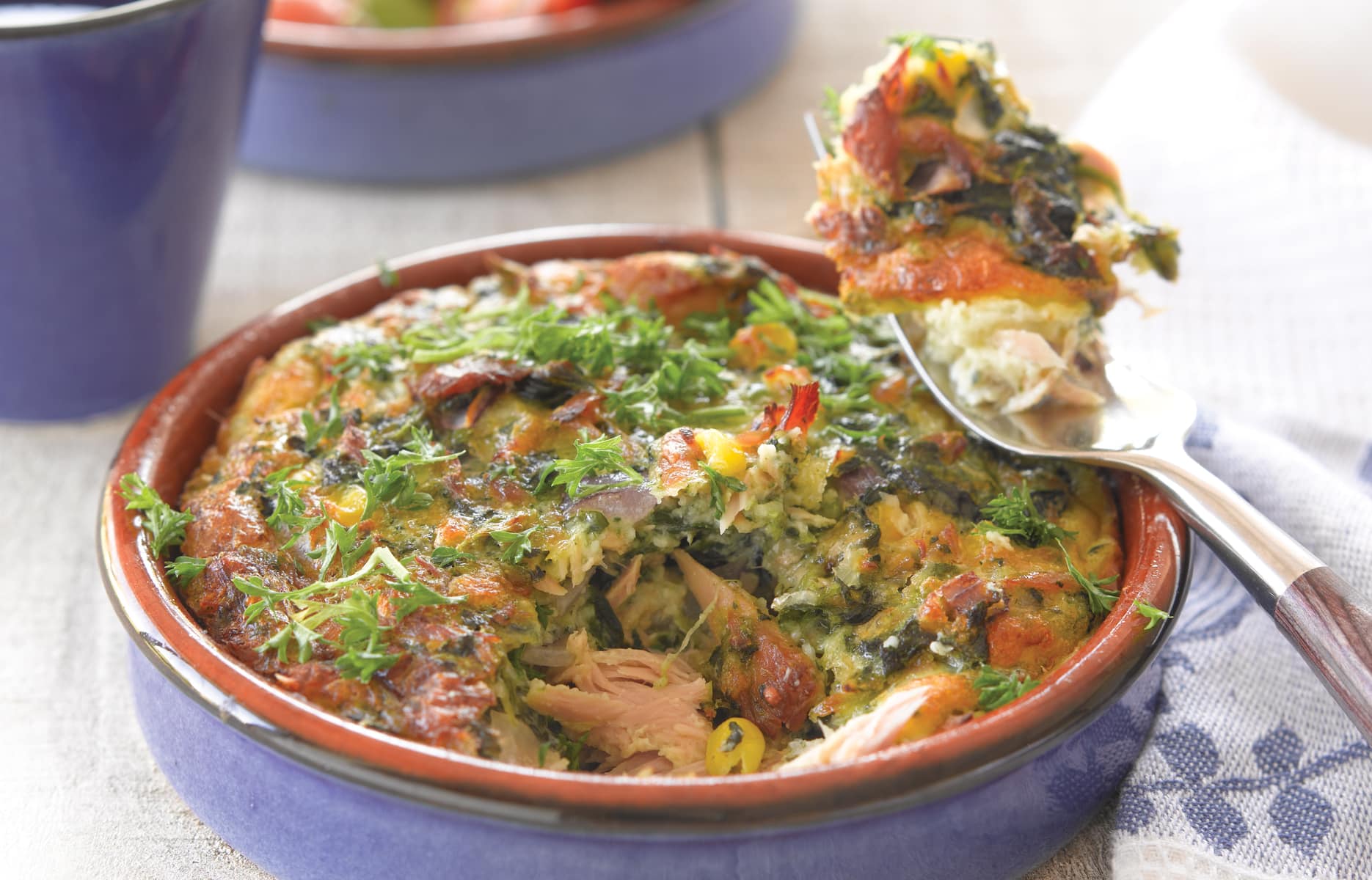 Quiche sans pâte au thon