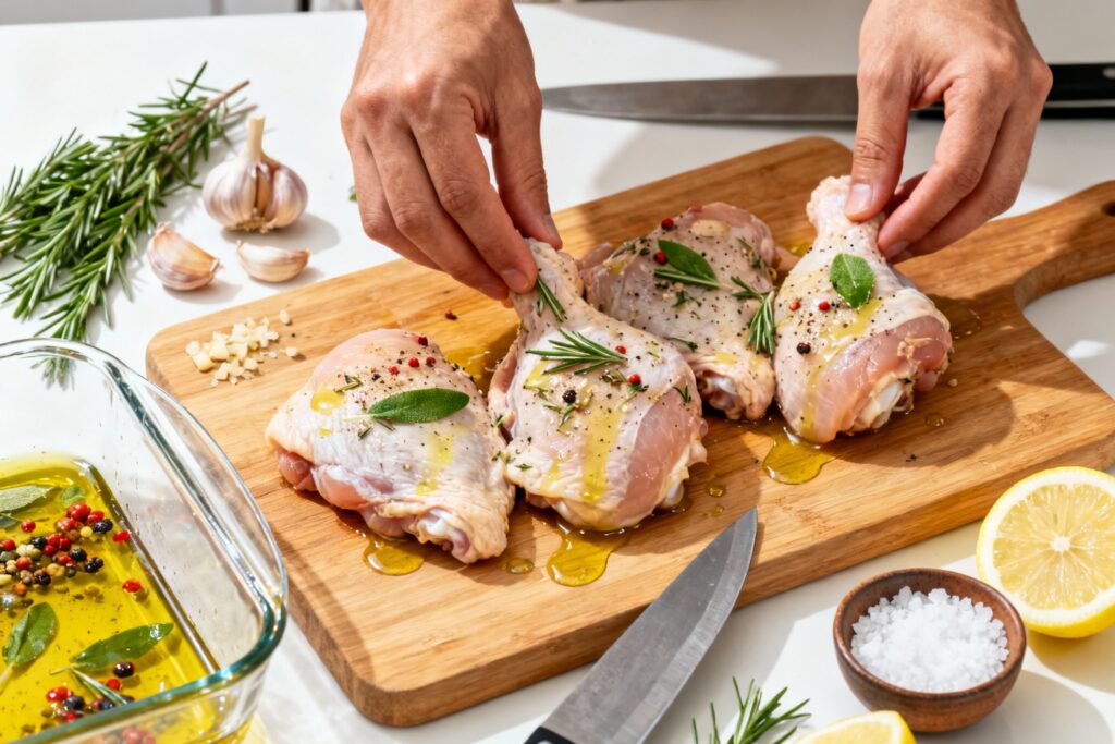 Illustration : Comment réussir la cuisson des cuisses de poulet au four ?