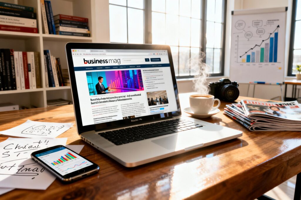 Illustration : Lebusinessmag : le media pour entrepreneurs et investisseurs