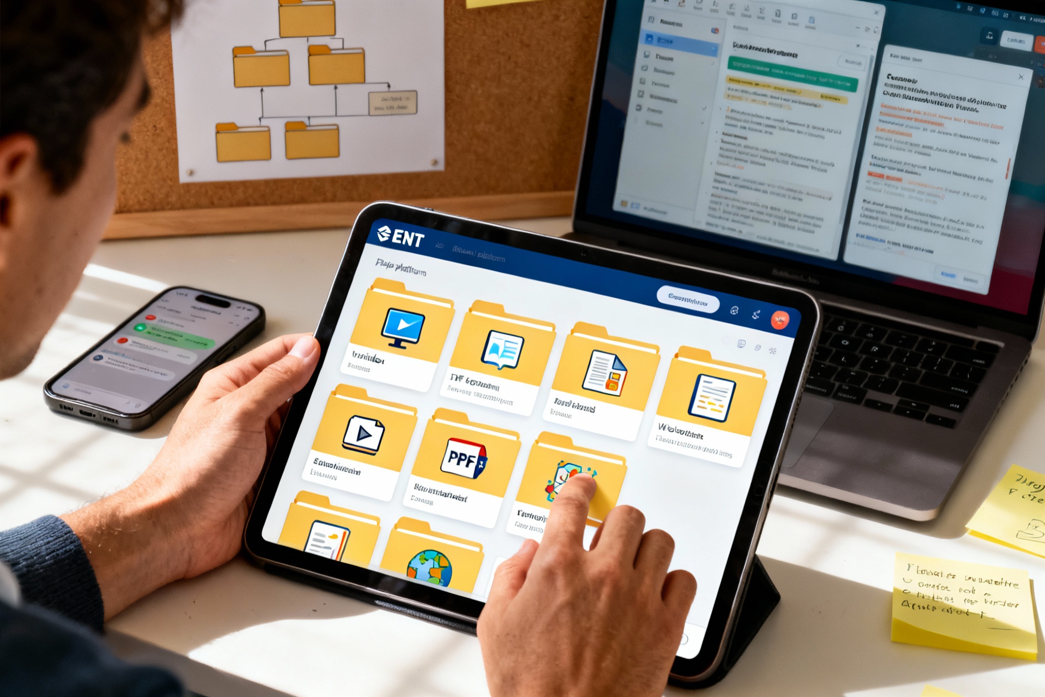Illustration : Touraine E School : Guide pratique pour rester connecté à l’ENT