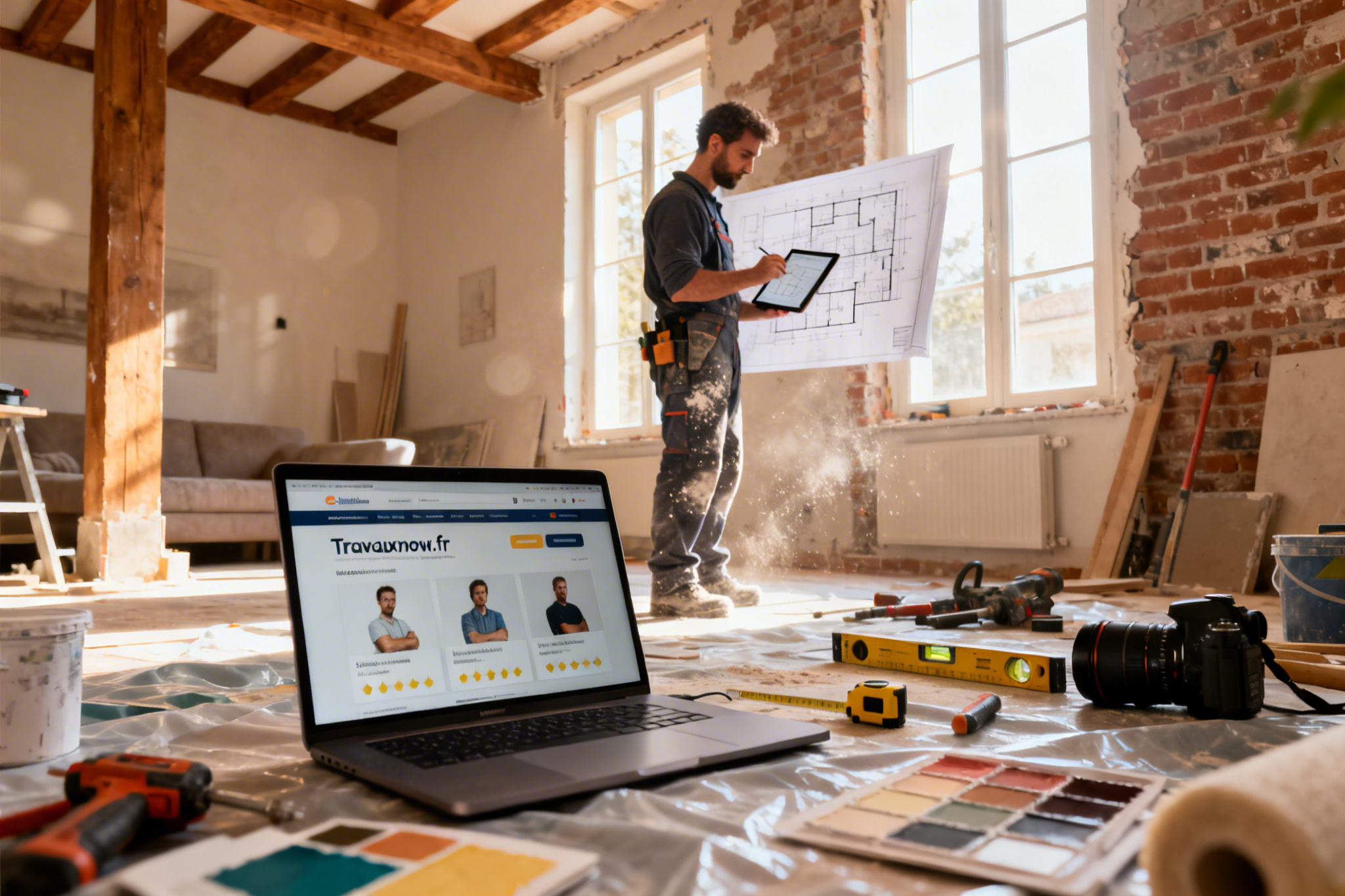 Illustration : Travauxnow.fr : avis, fiabilité et comparatif artisans 2025